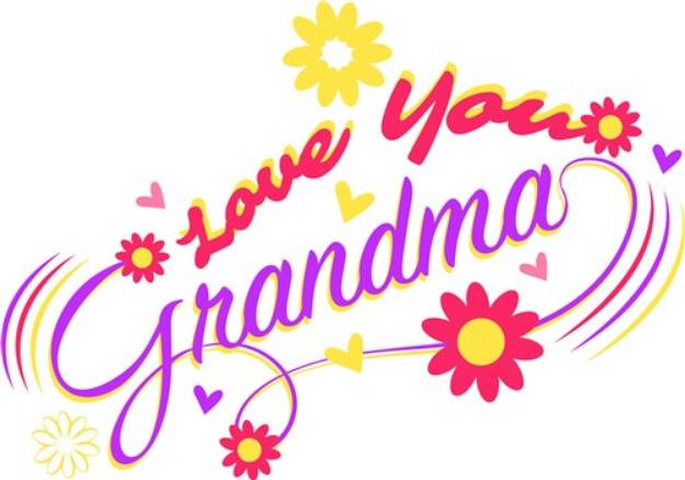 Picture of Love You Grandma SVG File
