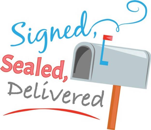 Picture of Mail Signed Sealed Delivered SVG File