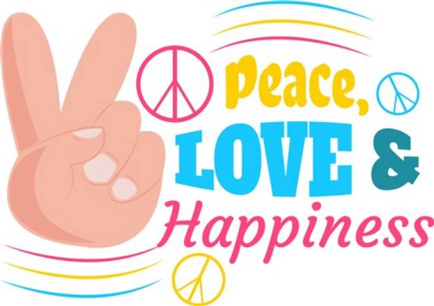 Picture of Peace Love & Happiness SVG File