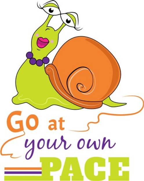 Picture of Snail Go At Your Own Pace SVG File