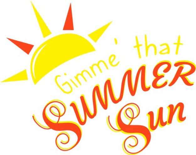 Picture of Gimme That Summer Sun SVG File