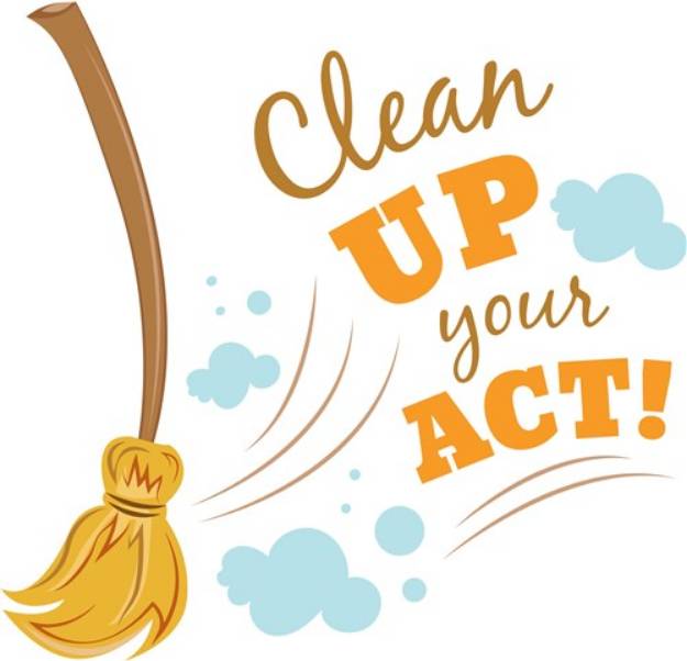 Picture of Clean Up Your Act SVG File