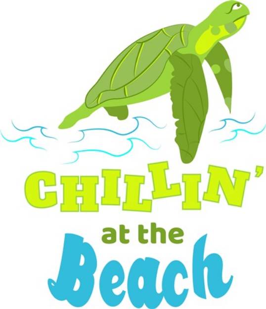 Picture of Turtle Chillin At The Beach SVG File