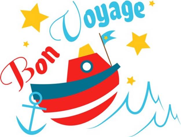 Picture of Boat Bon Voyage SVG File
