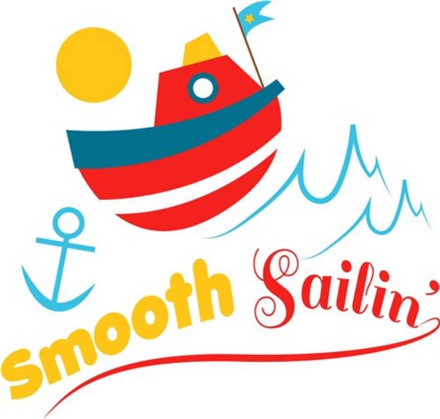Picture of Boat Smooth Sailing SVG File