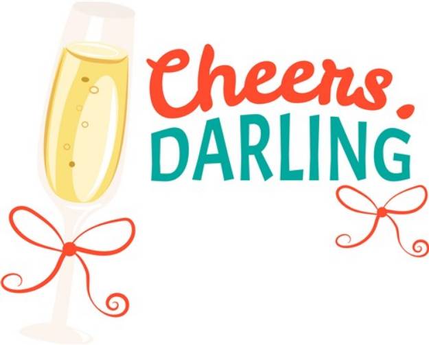 Picture of Champagne Cheers Darling SVG File