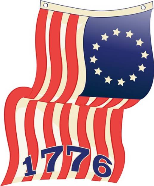 Picture of Flag 1776 SVG File