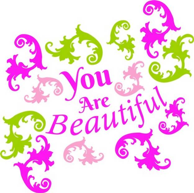 Picture of Fleur You Are Beautiful SVG File