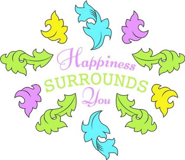 Picture of Flourish Happiness Surrounds You SVG File