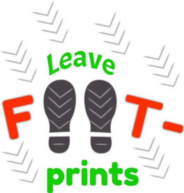 Picture of Leave Footprints SVG File
