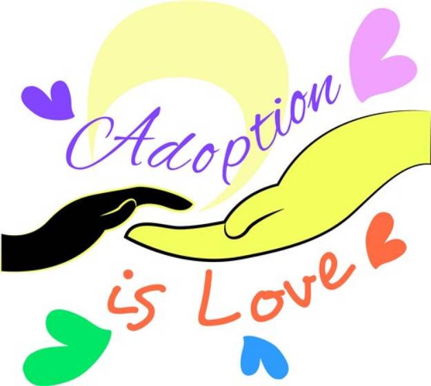 Picture of Hands Adoption Is Love SVG File