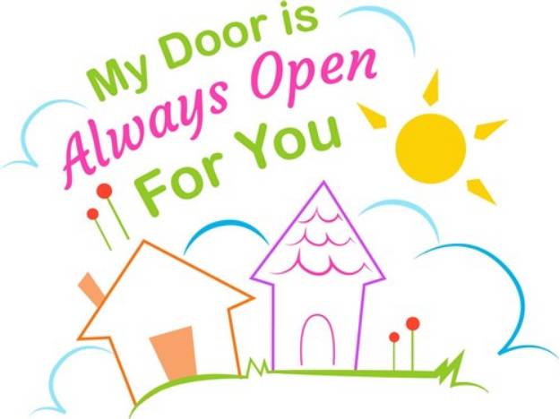 Picture of Houses My Door Is Always Open For You SVG File