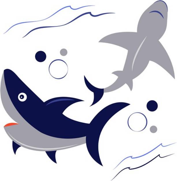 Picture of Sharks SVG File