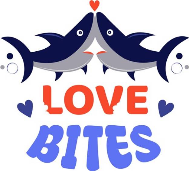 Picture of Sharks Love Bites SVG File