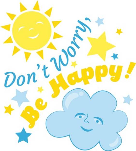 Picture of Sun Cloud Don t Worry Be Happy SVG File