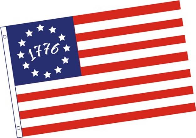 Picture of Betsy Ross Flag 1776 SVG File