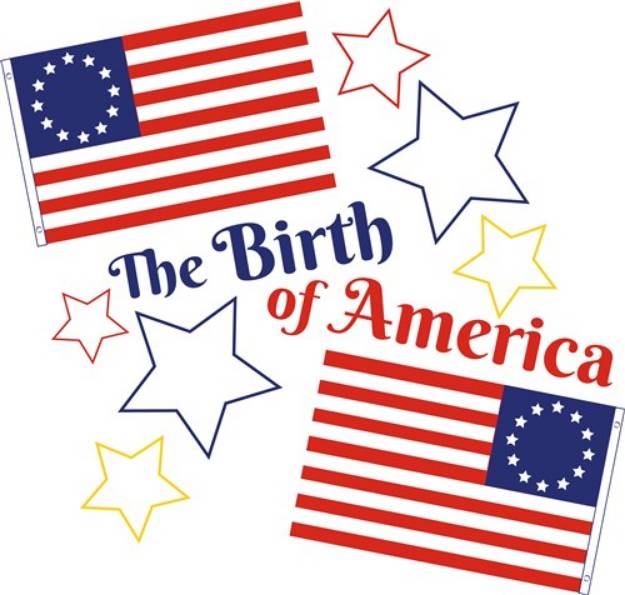 Picture of Betsy Ross Flag The Birth Of America SVG File