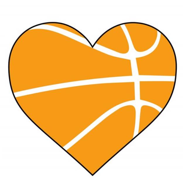Picture of Basketball Heart SVG File