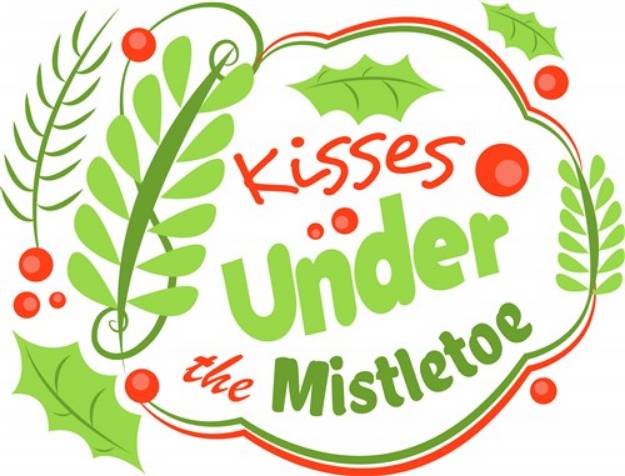 Picture of Kisses Under The Mistletoe SVG File