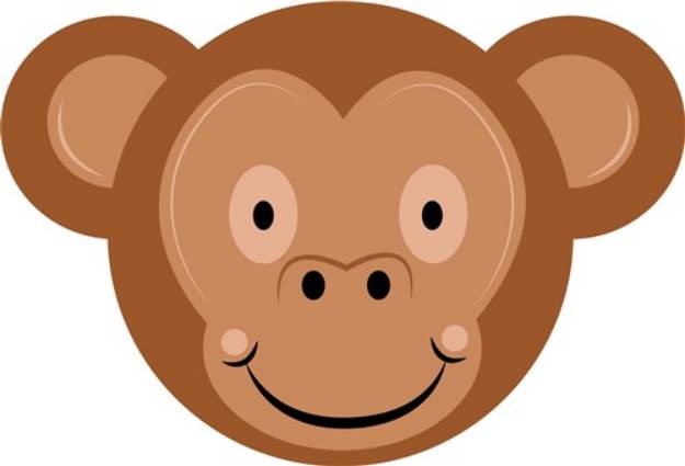 Picture of Monkey Head SVG File