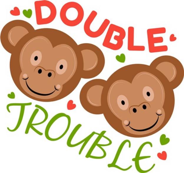 Picture of Monkey Double Trouble SVG File