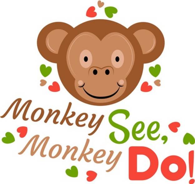 Picture of Monkey See Monkey Do SVG File