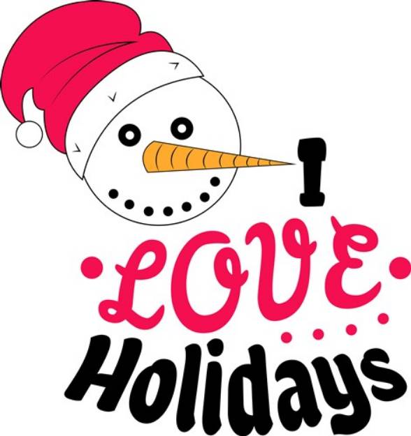 Picture of I Love Holidays SVG File