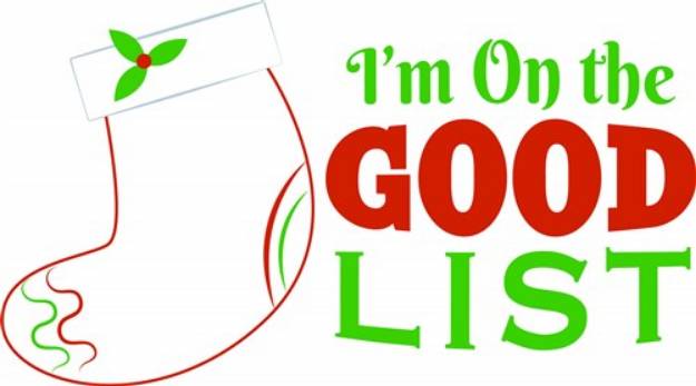 Picture of On The Good List SVG File