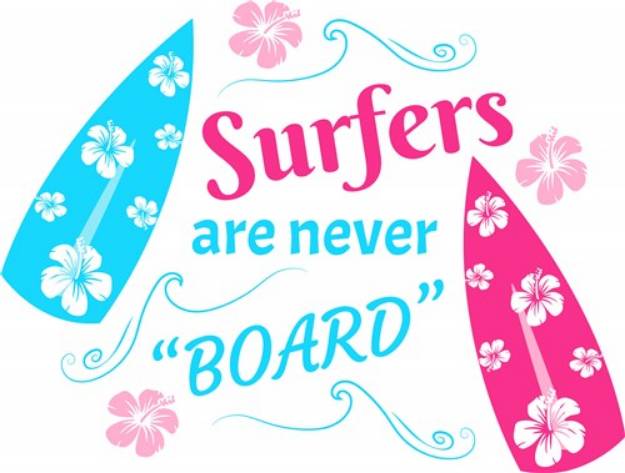 Picture of Surfers Never Board SVG File
