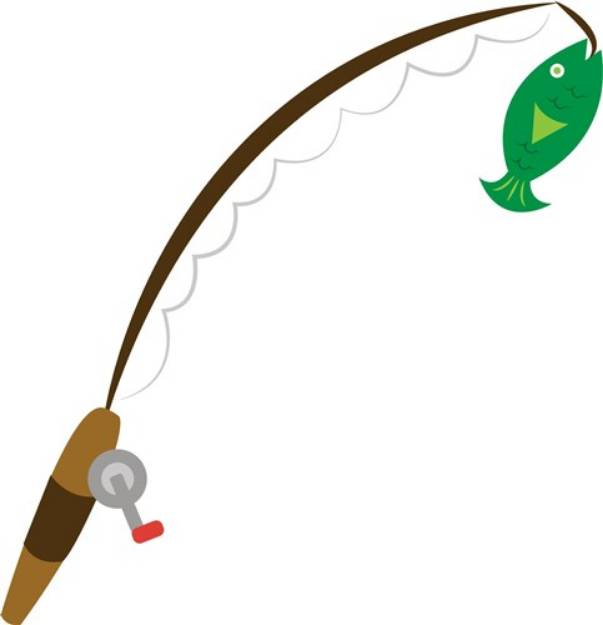 Picture of Fishing Pole SVG File