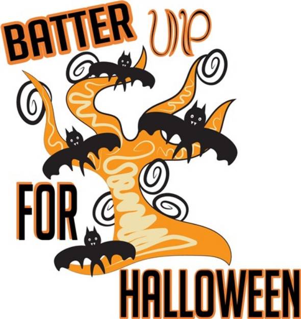 Picture of Batter Up For Halloween SVG File