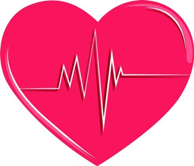 Picture of Heart & Heartbeat SVG File