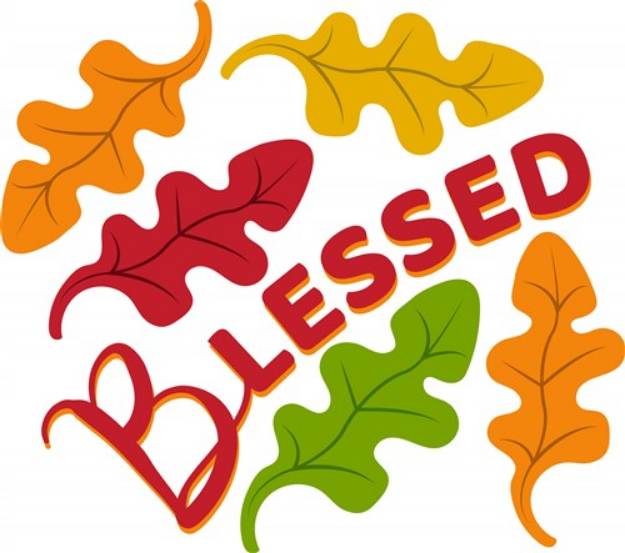 Picture of Blessed Fall Leaves SVG File