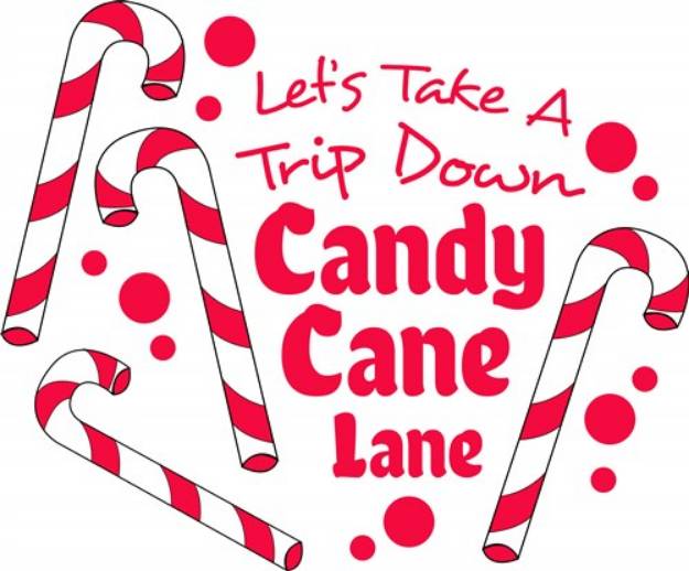 Picture of Candy Cane Lane SVG File