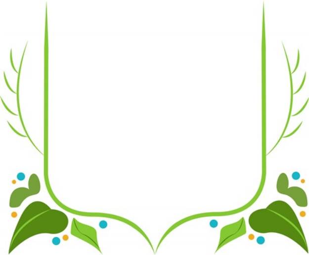 Picture of Leaf Branch Frame SVG File