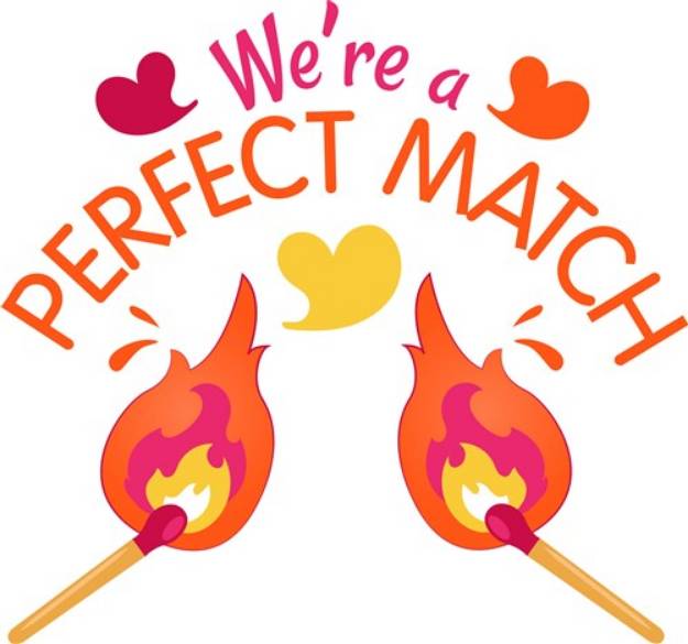 Picture of Flame We re A Perfect Match SVG File