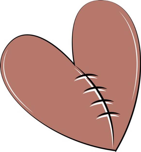 Picture of Football Heart SVG File