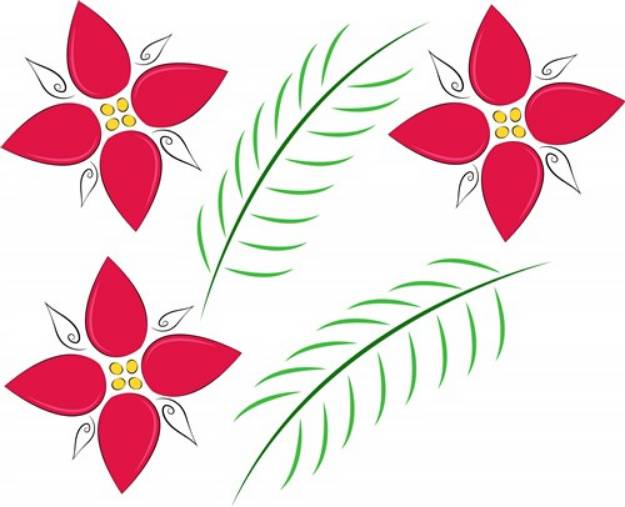 Picture of Holiday Flowers Base SVG File
