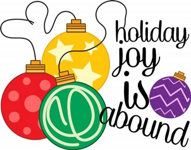 Picture of Ornaments Holiday Joy Is Abound SVG File
