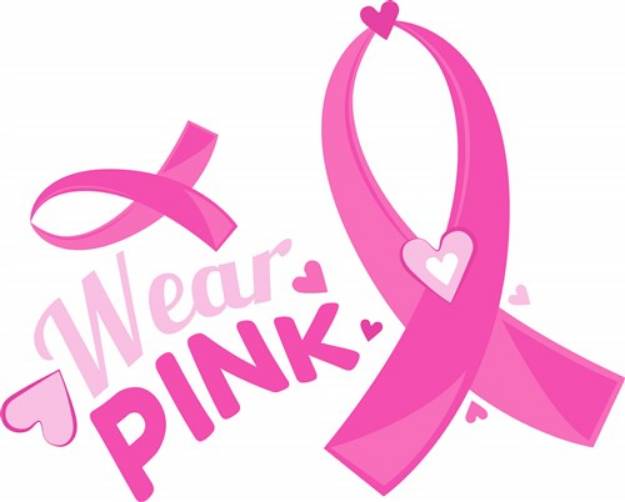 Picture of Pink Ribbon Wear Pink SVG File