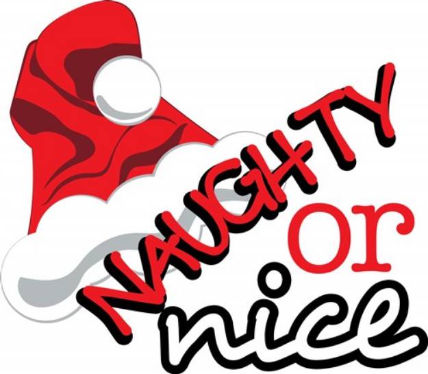 Picture of Santa Hat Naughty or Nice SVG File