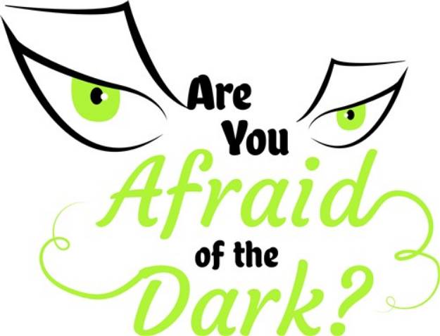 Picture of Scary Eye Are You Afraid Of The Dark SVG File