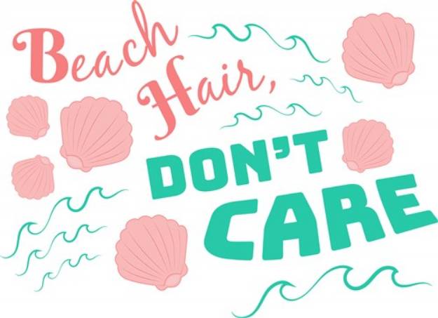 Picture of Beach Hair Don t Care SVG File