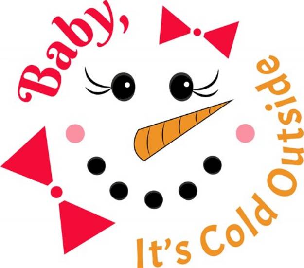 Picture of Snowman Face Baby It s Cold Outside SVG File