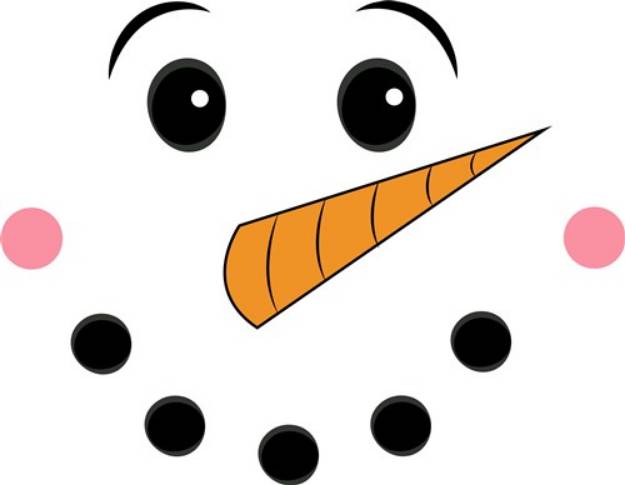 Picture of Snowman Face Base SVG File