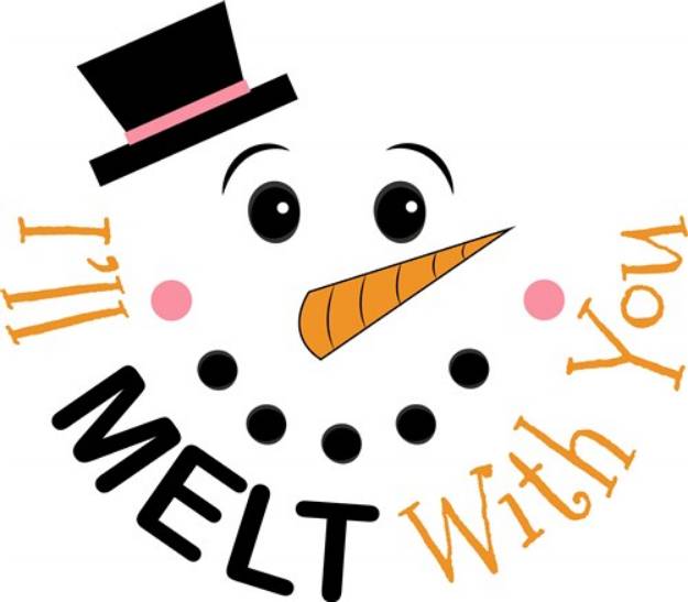 Picture of Snowman Face I ll Melt With You SVG File