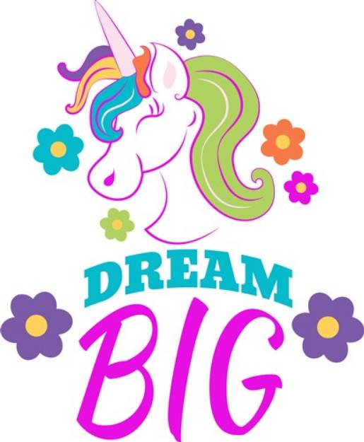 Picture of Unicorn Dream Big SVG File
