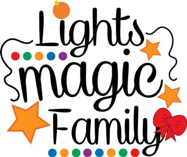 Picture of Christmas Tree Lights Magic Family SVG File