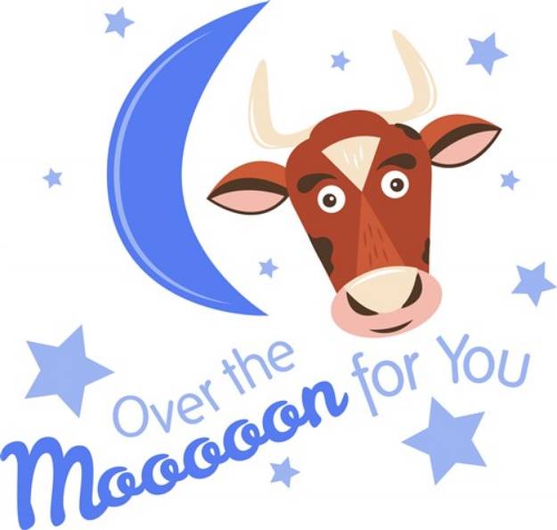 Picture of Cow Over The Mooooon For You SVG File