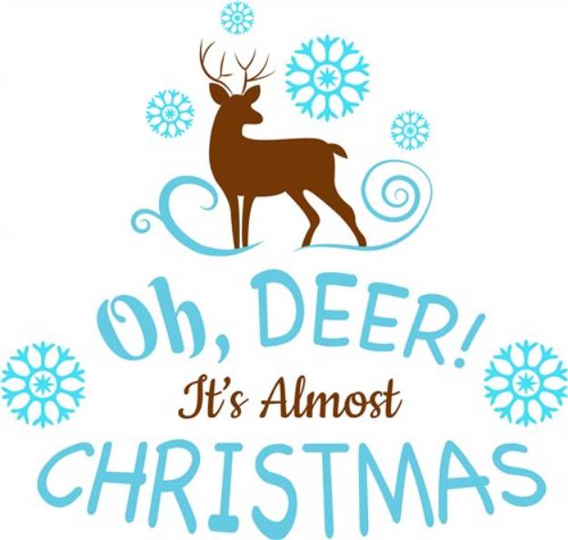 Picture of Oh Deer Christmas Is Almost Here Reindeer SVG File